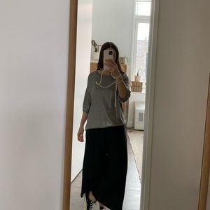 Lacoste Silver Knit Top - Size 36